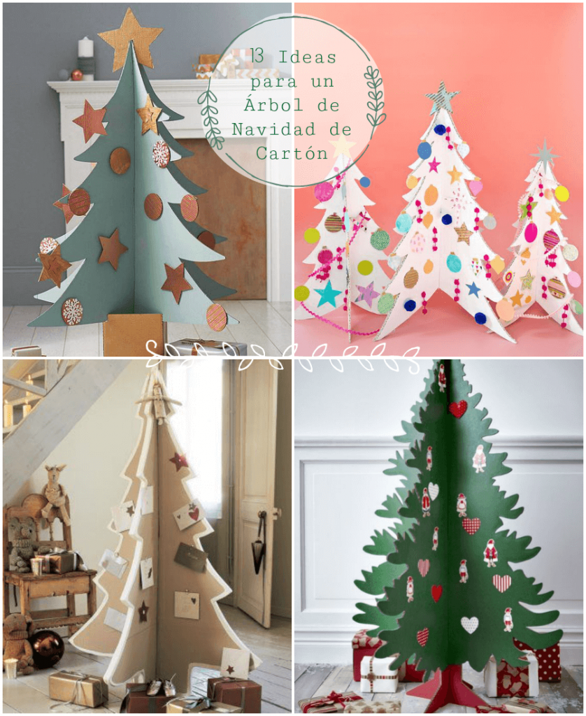 ideas para árbol navidad cartón