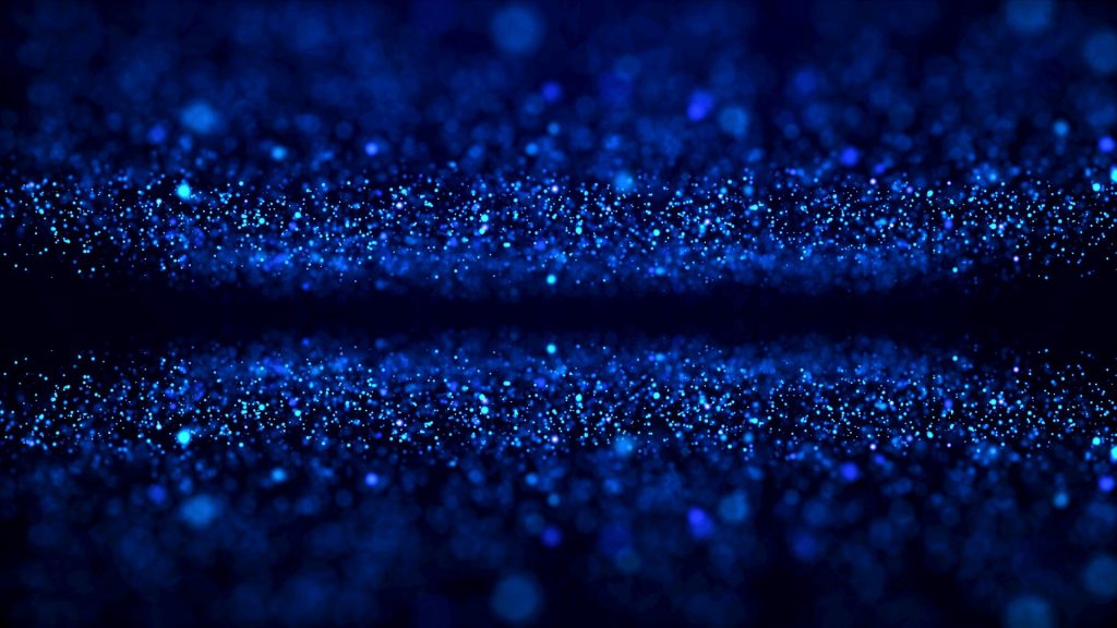 partículas luz azul