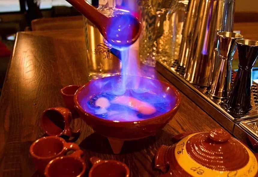 Ejemplo de flambear una kaimada