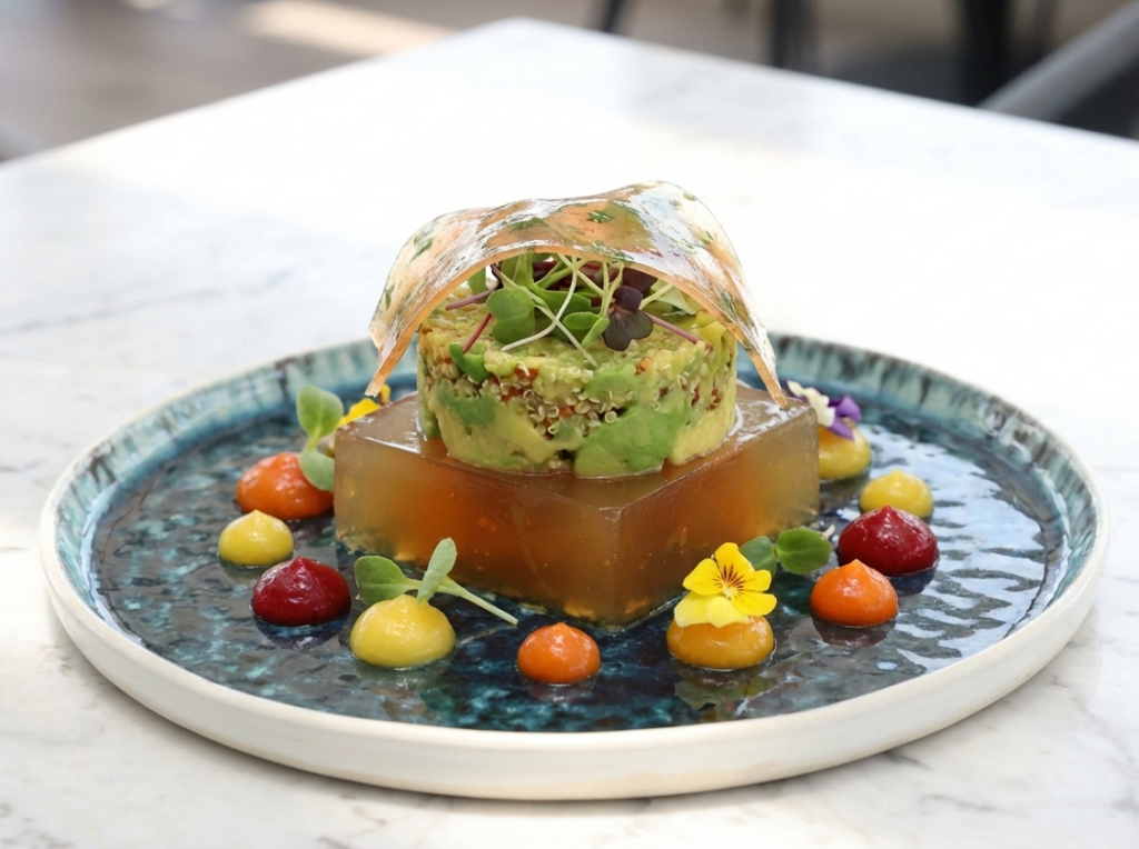 Plato elaborado a base de gelificación, la tercera técnica vanguardista