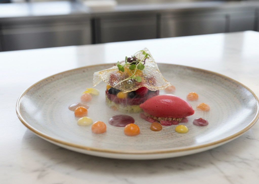 Plato creado con 4 técnicas vanguardistas